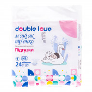 Подгузники Double Love Размер 1/NB (0-5 кг) 24 шт