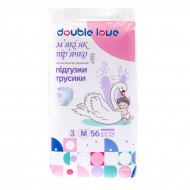 Подгузники-трусики Double Love Размер 3/М (6-11 кг) 56 шт