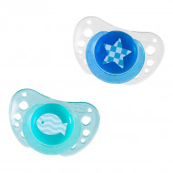 Пустышка Chicco Physio Аir Star and fish Силикон 6-16 мес 2 шт