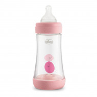 Бутылочка Chicco Perfect 5 розовая с соской 2 мес, 240 мл 