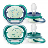 Пустышки Philips Avent Ultra air night 6-18 мес 2 шт