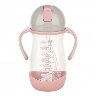 Бутылочка с трубочкой Dentistar Happy Healthy Pink 260 мл