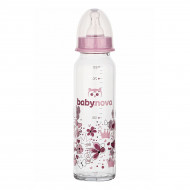 Стеклянная бутылочка Baby-Nova Розовая 240 мл