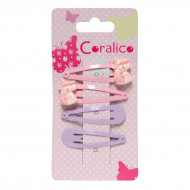 Набор заколок для волос Coralico Baby Unicorn Pink Lilac 4 шт