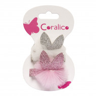Набор заколок для волос Coralico Glitter ears 2 шт 