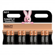 Батарейки щелочные Duracell Simply AA LR6/MN1500 8 шт