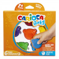 Набор восковых мелков Carioca Baby 6 шт