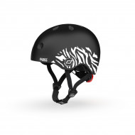 Шлем защитный Scoot and Ride Зебра с фонариком 45-51см р. (XXS/XS)