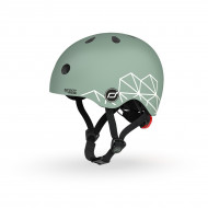 Шлем защитный Scoot and Ride Green с фонариком 45-51см р. (XXS/XS)