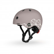 Шлем защитный Scoot and Ride Brown с фонариком 45-51см р. (XXS/XS