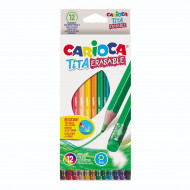 Набор карандашей Carioca Tita с резинкой 12 шт