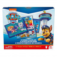 Пазл деревянный 4 в 1 Spin Master Paw Patrol Happy Dogs