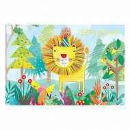 Открытка поздравительная Happy com 3D Lion 