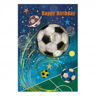 Открытка поздравительная Happy com 3D Football