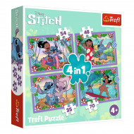 Пазл 4 в 1 Trefl Crazy Day Lilo and Stitch 207 эл