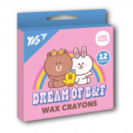 Набор восковых карандашей Yes Line Friends Dream of B&F 12 шт