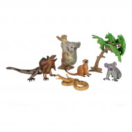 Набор фигурок Kids Team Коала и детеныш, Гремучая змея, Сурикат, Плащеносная ящерка