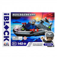 Конструктор Kids Hits IBlock Junior Полицейский катер 142 эл