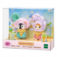 Набор Sylvanian Families Малыши Пингвин и Котенок в костюмах мороженого