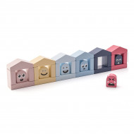 Развивающая игрушка Cubika Конструктор Цветные домики 2, 30 эл