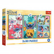 Пазлы Trefl Lilo and Stitch 3x80 шт