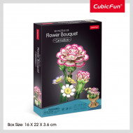 Конструктор-головоломка Cubic Fun 3D Puzzle Букет цветов Гвоздики 134 эл