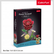 Конструктор-головоломка Cubic Fun 3D Puzzle Букет цветов Роза 120 эл
