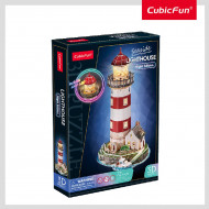 Конструктор-головоломка Cubic Fun 3D Puzzle Night edition Маяк 72 эл