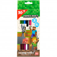 Карандаши цветные двухцветные Yes Minecraft 12 шт
