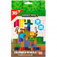 Карандаши цветные двухцветные Yes Minecraft 18 шт