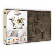 Деревянная Карта Мира 2D Creatifwood разноцветная 55×80 см