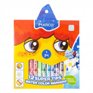 Набор фломастеров Marco Ultra Washable 12 цветов