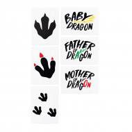 Набор временных тату TATTon.me Dragon Family Set