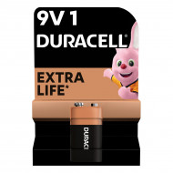 Батарейки щелочные Duracell 9V 6LR61/MN1604 1 шт