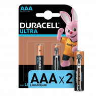 Батарейки щелочные Duracell Ultra Power AAА 1.5V LR03/MX2400 2 шт