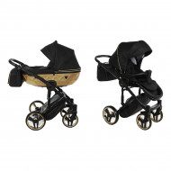 Универсальная коляска 2 в 1 Junama Mirror Satin 03 Black/Gold 