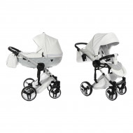 Универсальная коляска 2 в 1 Junama Mirror Satin 04 White/Grey 