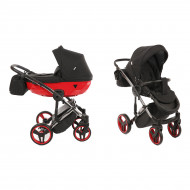 Универсальная коляска 2 в 1 Junama Diamond S-line 01 Black/Red 