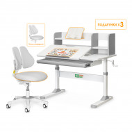 Комплект парта Ergokids TH-330 Grey + кресло Evo-kids Mio Lite G (арт.TH-330 W/G + Y-208 G)