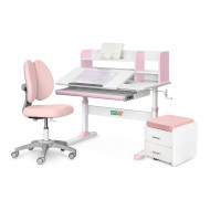 Комплект мебели ErgoKids Парта Тумба Кресло TH-330 Pink L