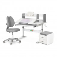 Комплект мебели ErgoKids Парта Тумба Кресло TH-330 Grey L