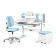 Комплект мебели ErgoKids Парта Тумба Кресло TH-330 Blue L