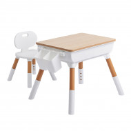 Комплект стол и стул Poppet Мультивуд 3 в 1 White