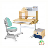Комплект Mealux L Timberdesk S Парта Тумба Кресло 110 TG-BL