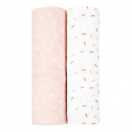Муслиновые пеленки Kikka boo Confetti Pink 2 шт 80x80 см 