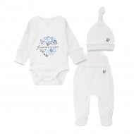 Комплект Flamіngo Боди Шапочка Ползунки Little Ukrainian, р. 62
