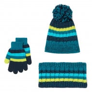 Комплект BluKids Шапка Шарф Перчатки Bright Stripes