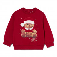 Свитшот утепленный BluKids New Years bear red