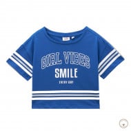 Футболка BluKids Organic Cotton Girl vibes smile blue