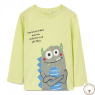 Лонгслив BluKids Better Cotton Monster grey